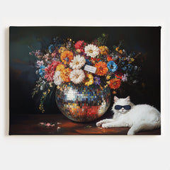 Cool Cats Live Here Canvas