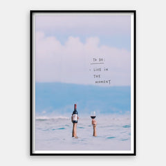 Leef in het moment — Kunstprint verticaal #01