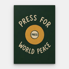 Toile Presse Pour La Paix Mondiale — Toile Verticale #01