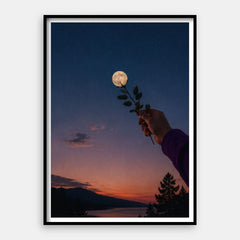 Au-dessus de la Lune — Tirage d’art vertical #01