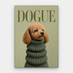 Dogue Poodle Canvas — Canvas Vertikal #01