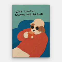 Live Laugh Leave Canvas — Canvas Verticaal #01