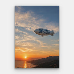 „Sky Is Not The Limit“-Leinwand – Leinwand vertikal Nr. 01