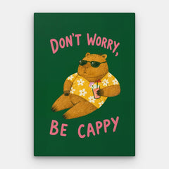 Não se preocupe, seja Cappy Canvas - Canvas Vertical #01
