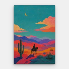 Tela de Cowboy Solitário - Tela Vertical #01