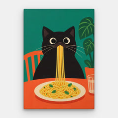 Tela Noodle Cat — Tela verticale n. 01