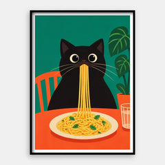 Noodle Cat — Art Print Vertical #01