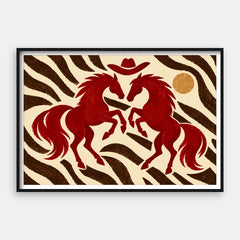 Cowboy Zebra — Impressão artística horizontal #01