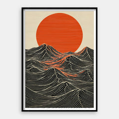 Japandi Sun — Taidevedos pystysuora #01